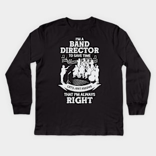 Band Director Music Principal Chief Conductor Gift Kids Long Sleeve T-Shirt